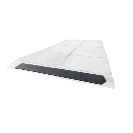 Rubber kerb ramps against a concrete driveway front view