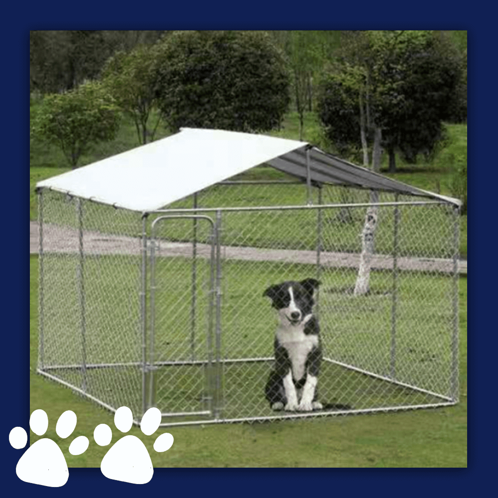 Heeve Pet Products Heeve Galvanised Steel Dog Cage With Oxford Roof