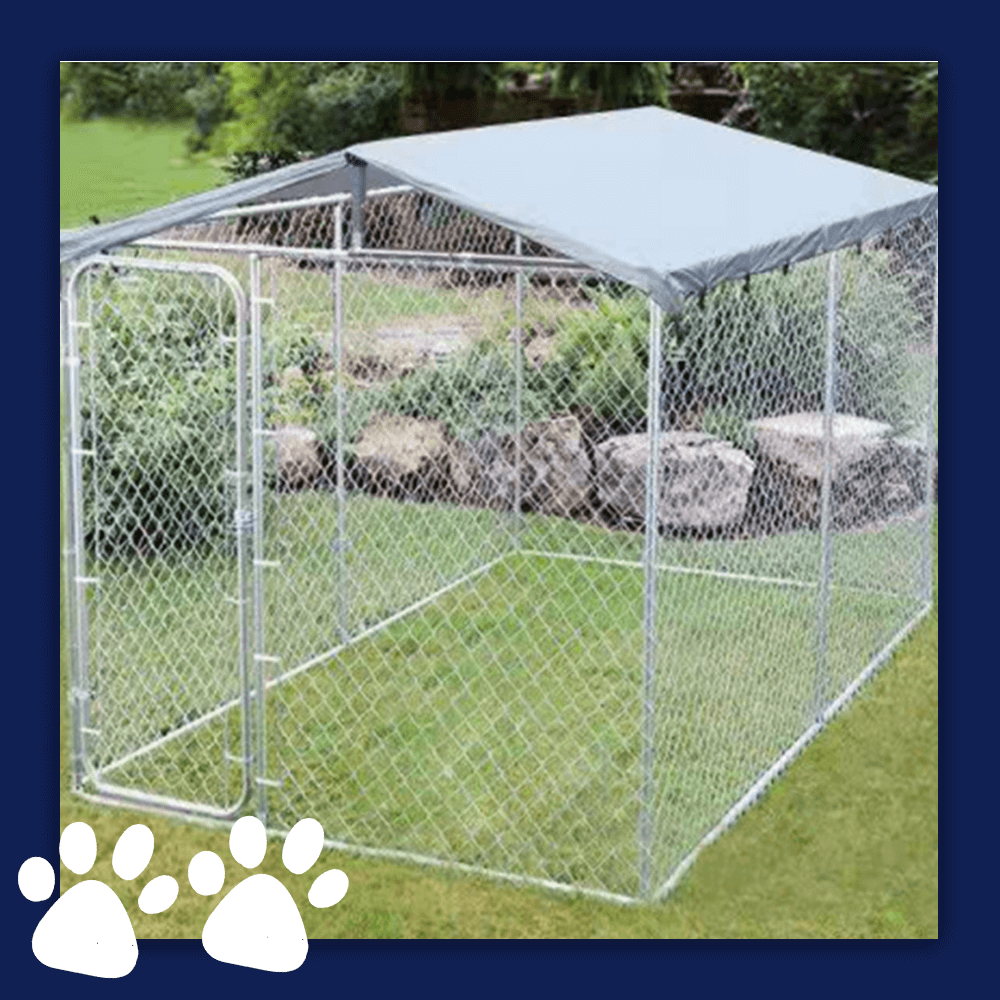 Heeve Pet Products Heeve Galvanised Steel Dog Cage With Oxford Roof