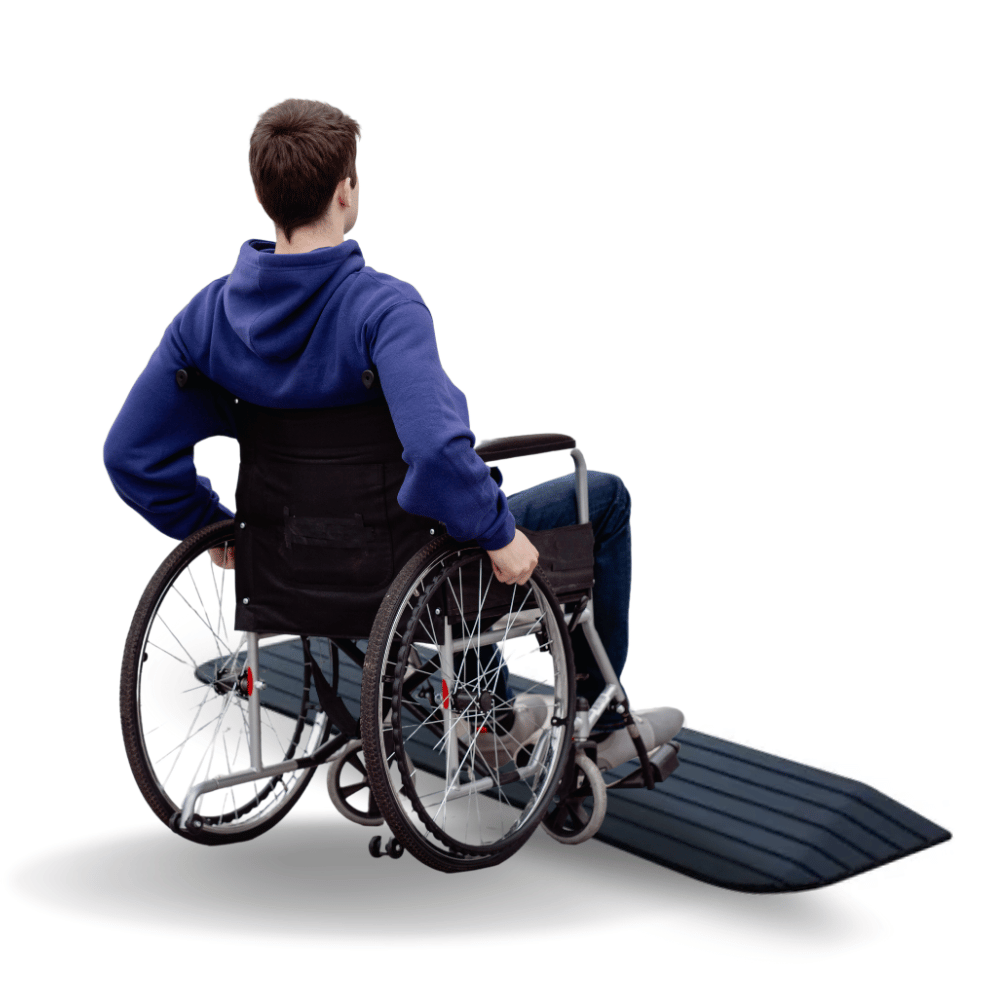 Barrier Group Threshold Ramp Barrier Group One-piece Heavy-Duty Threshold Rubber Ramp 1:8 Gradient