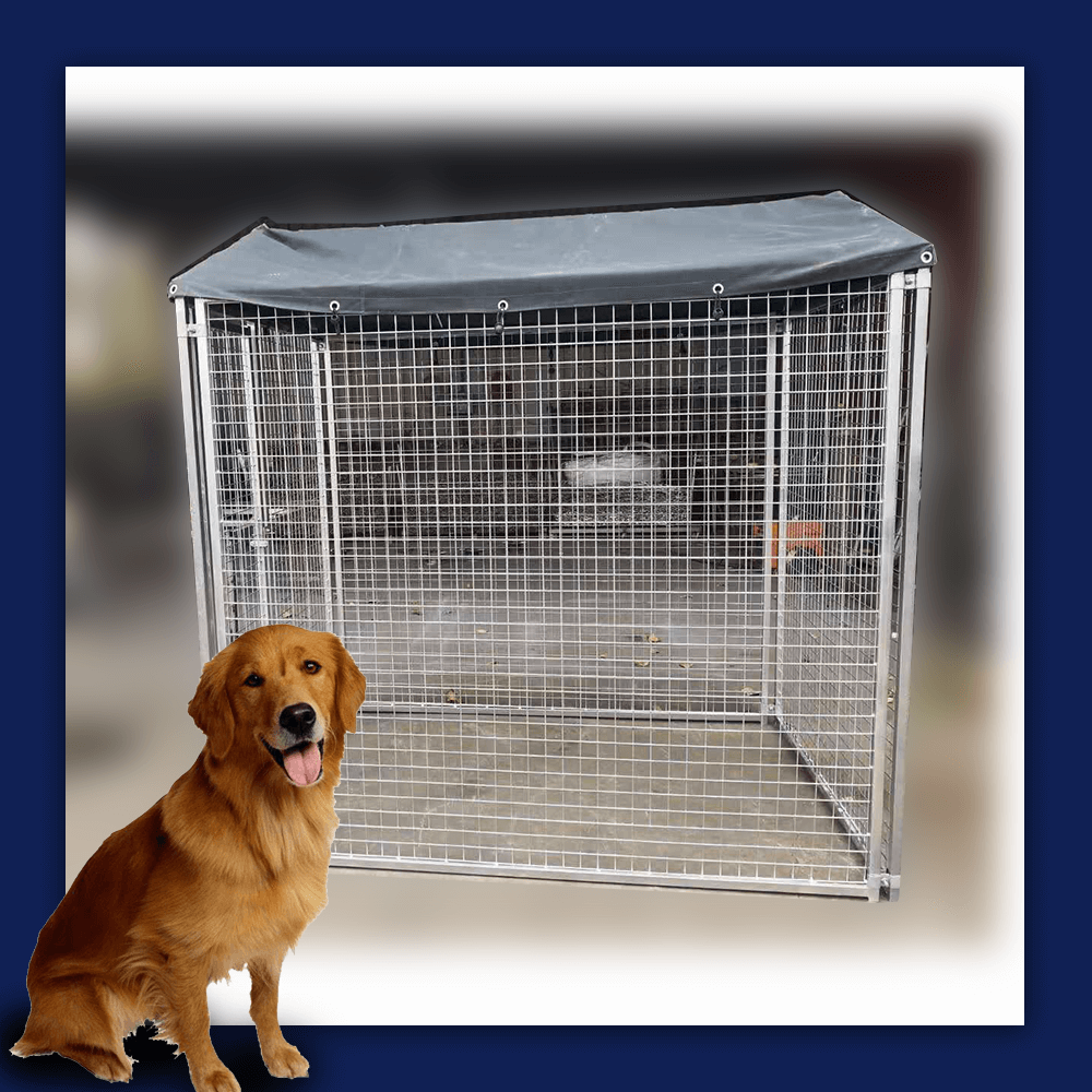 Heeve Pet Products Heeve Galvanised Steel Dog Cage With Oxford Roof
