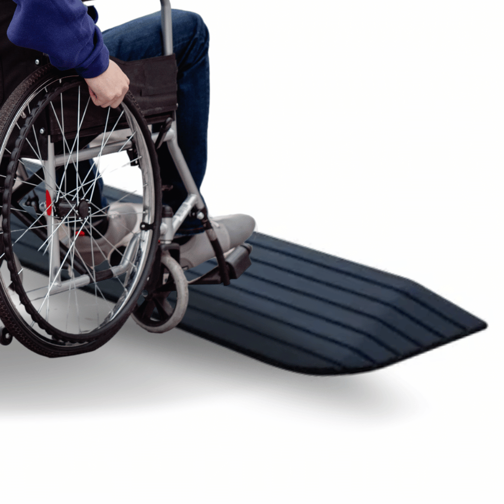 Barrier Group Threshold Ramp Barrier Group One-piece Heavy-Duty Threshold Rubber Ramp 1:8 Gradient