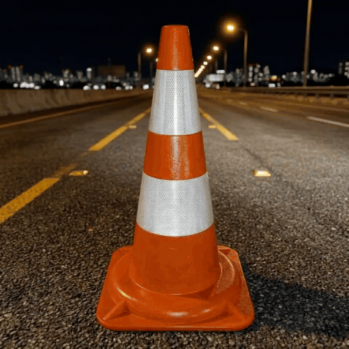 Base Guard Dual Reflective Traffic Cone