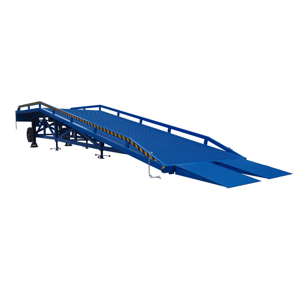 Heeve Steel Forklift Dock Ramp/Yard Ramp with Grated Surface - Manual
