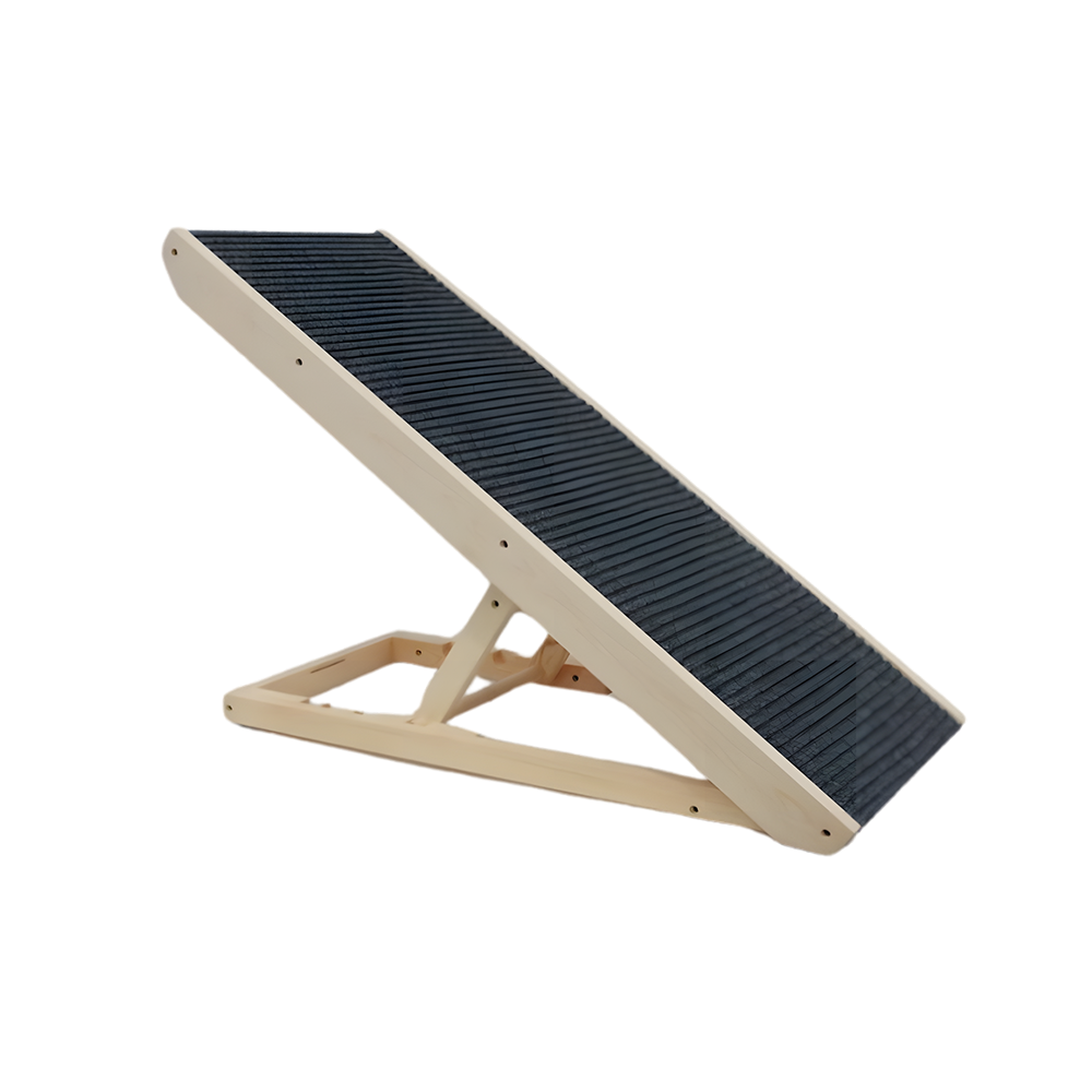 Graphite Wooden Dog Ramp For Beds & Couches