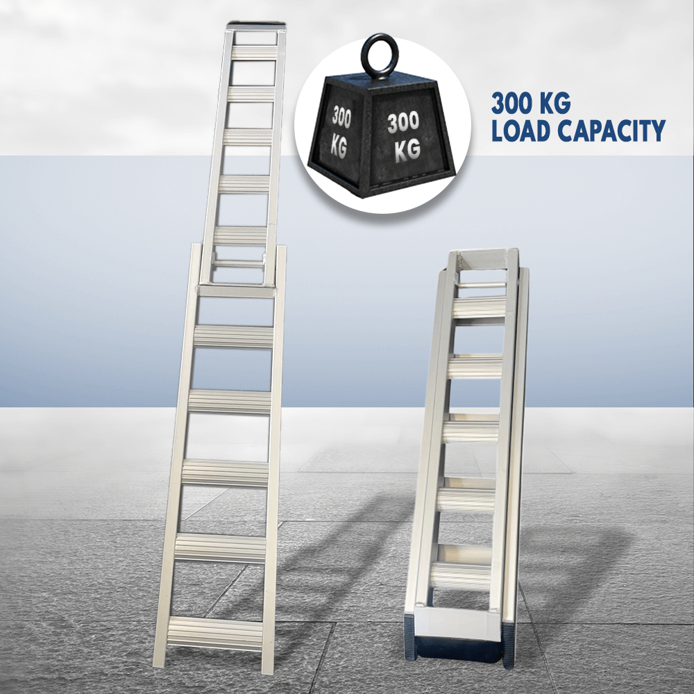 Heeve 300kg 1.8m x 230mm Folding Aluminium Motorcycle Ramp