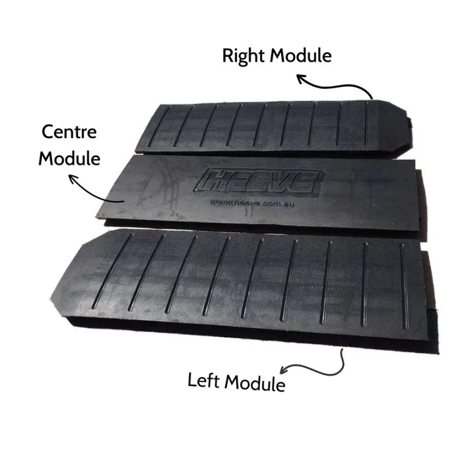 Diagram showing modular components labelled left, centre, and right.