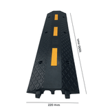 Heeve Road & Traffic Heeve 2-Channel Drop Over Rubber Cable Protector Ramp