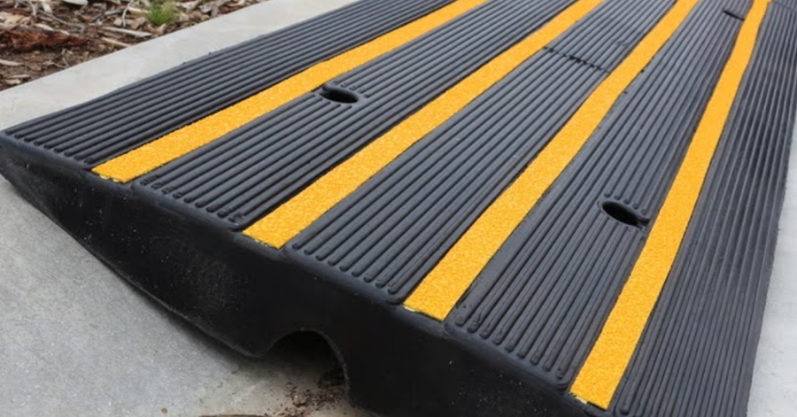 Commercial-grade recycled rubber