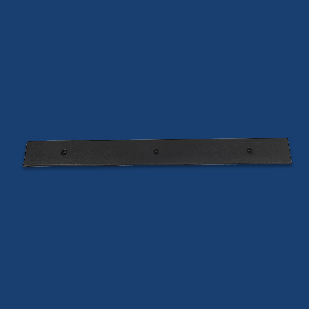 Top view of the ramp against a dark blue background, highlighting its mounting holes.