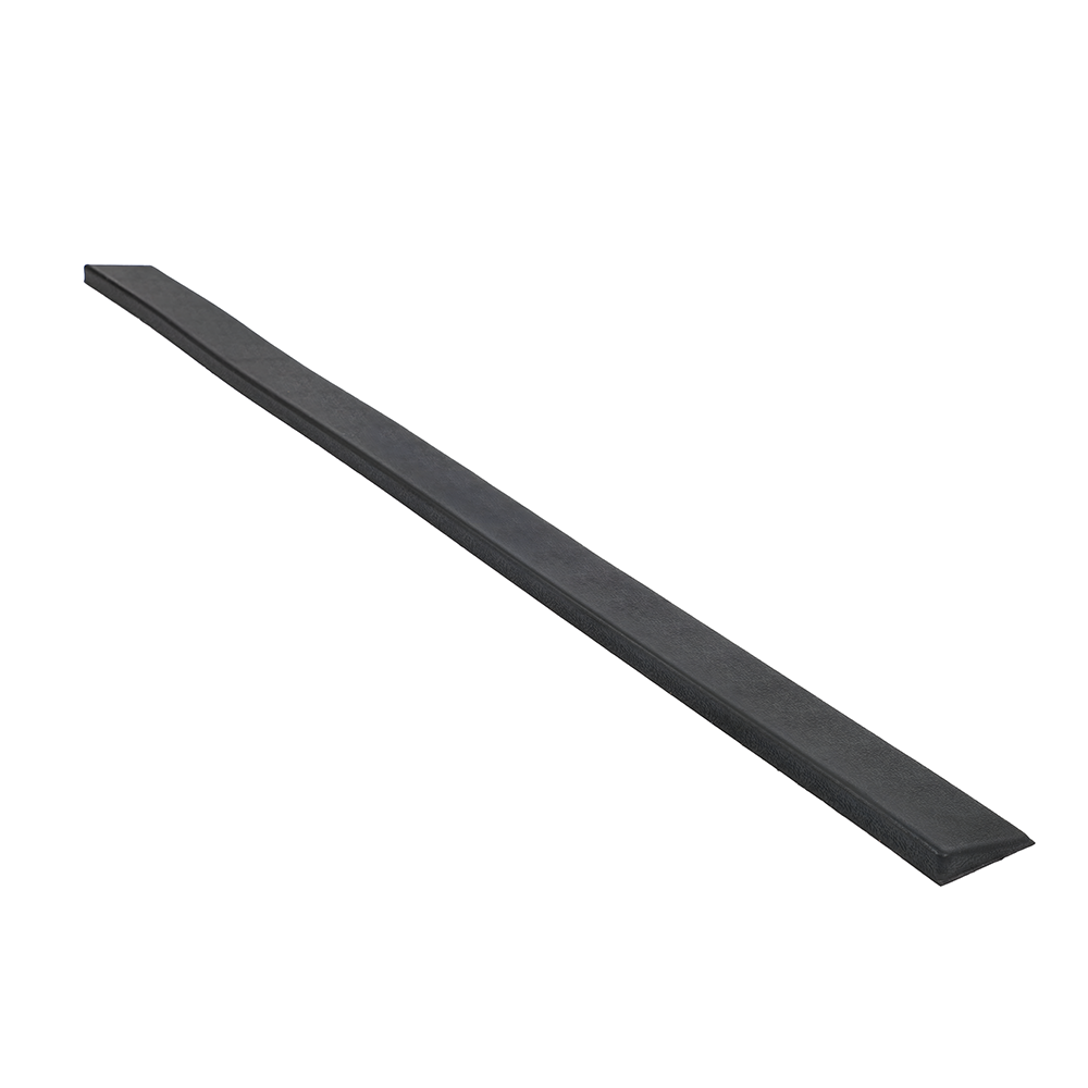 A black 1000mm solid rubber threshold ramp with multiple pre-drilled holes for installation.