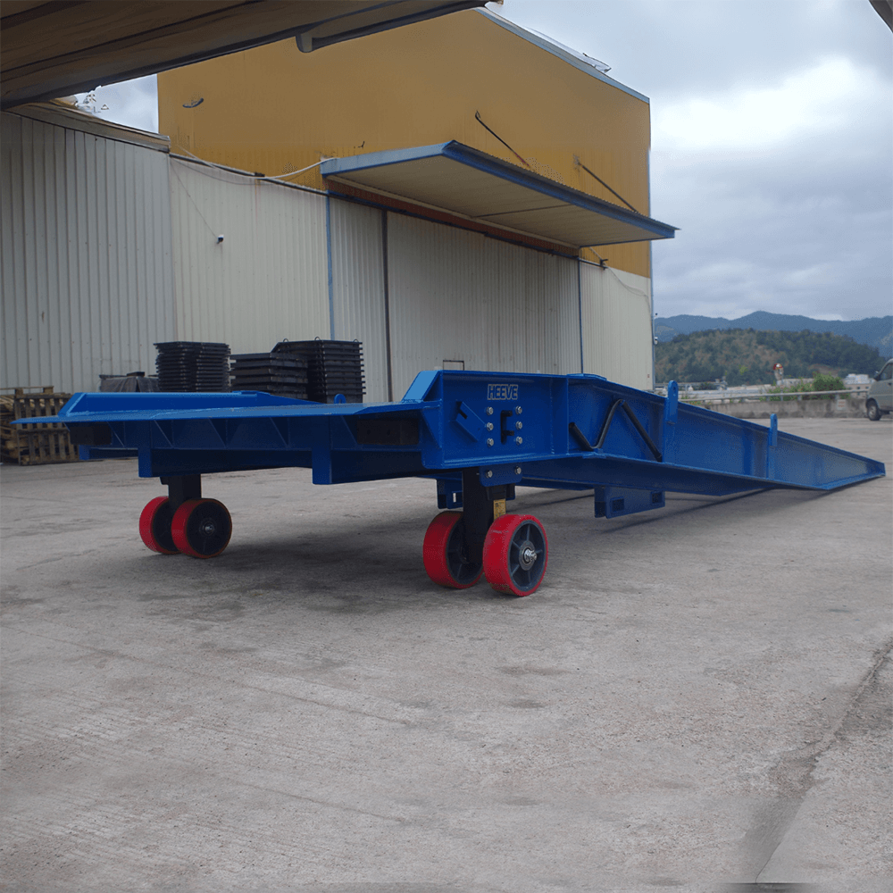 Heeve Forklift Low Dock Ramp/Yard Ramp with Grated Surface - Manual