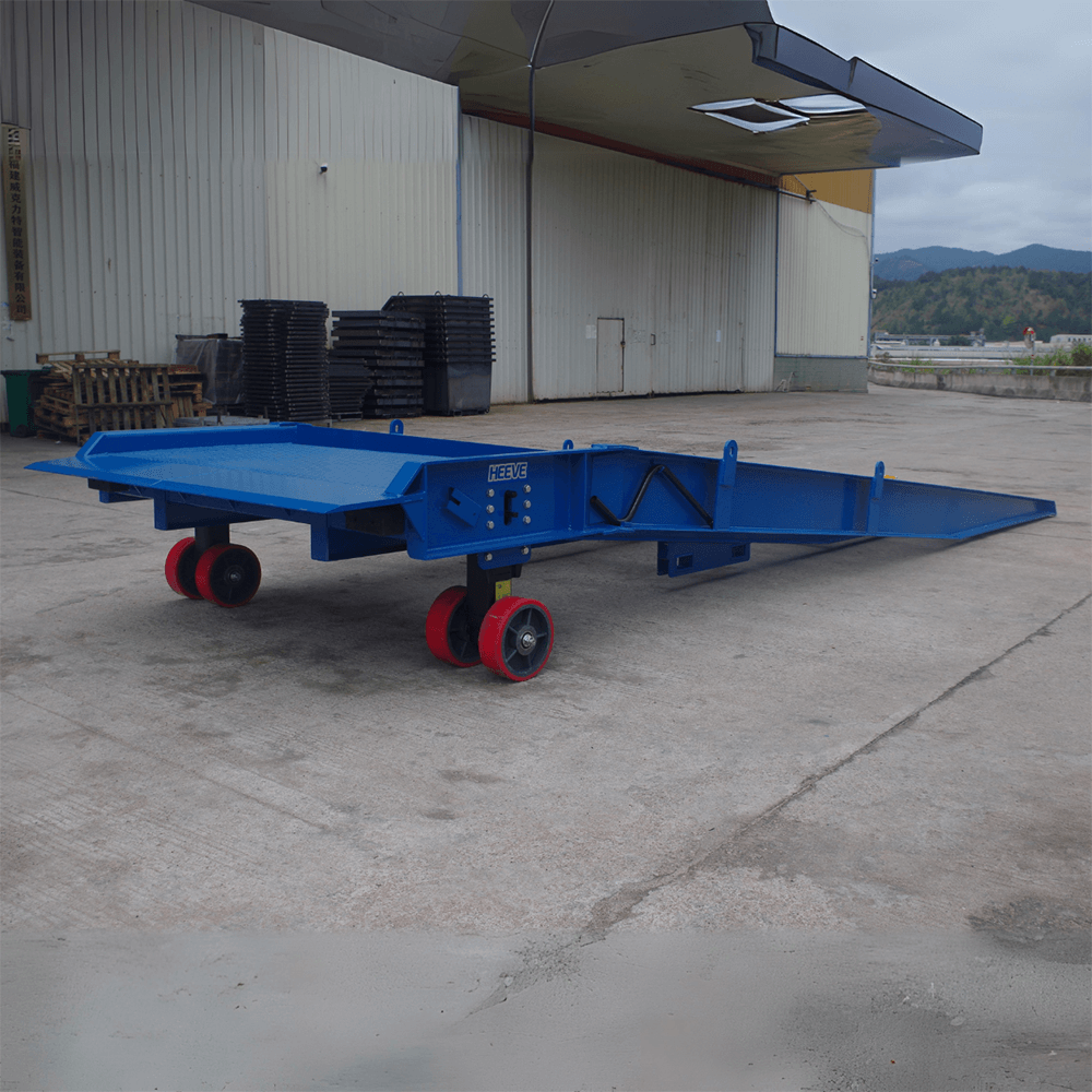 Heeve Forklift Low Dock Ramp/Yard Ramp with Grated Surface - Manual