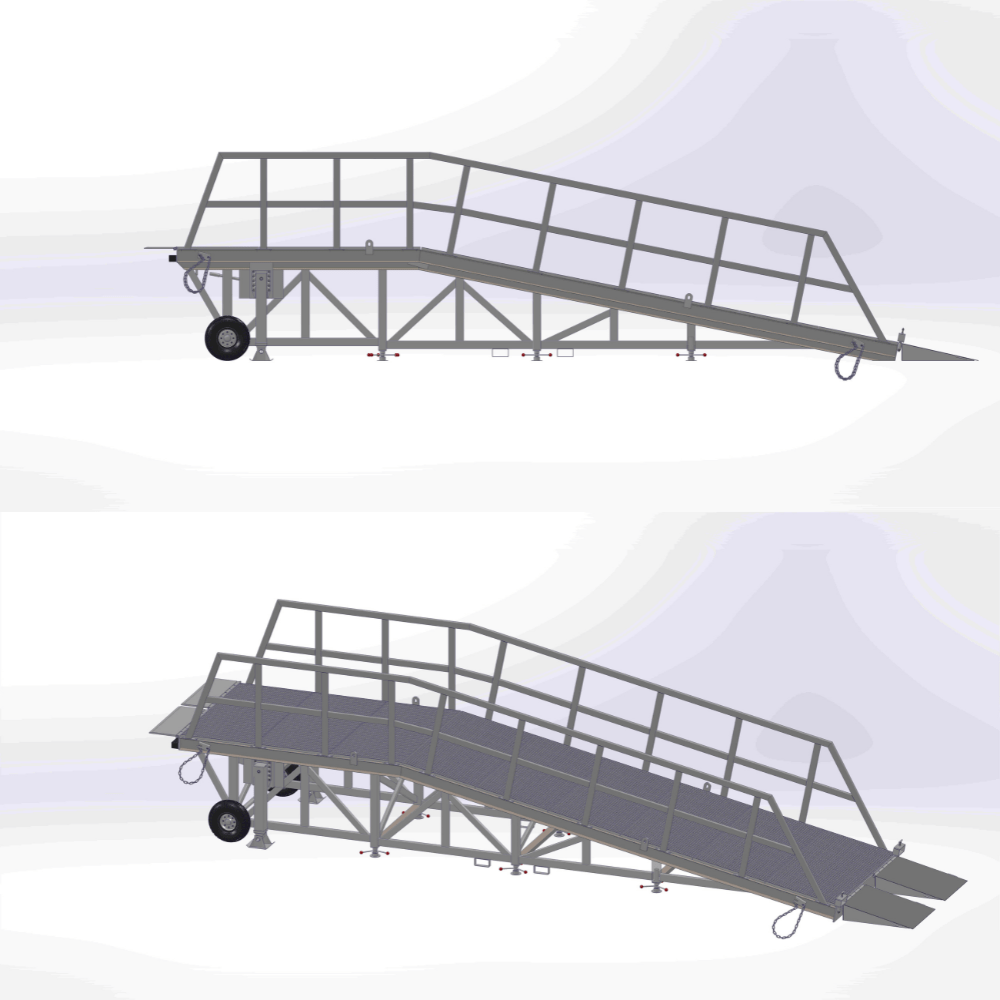 Heeve Loading Dock & Warehouse Heeve Forklift Dock Ramp/Yard Ramp with Grated Surface - Manual