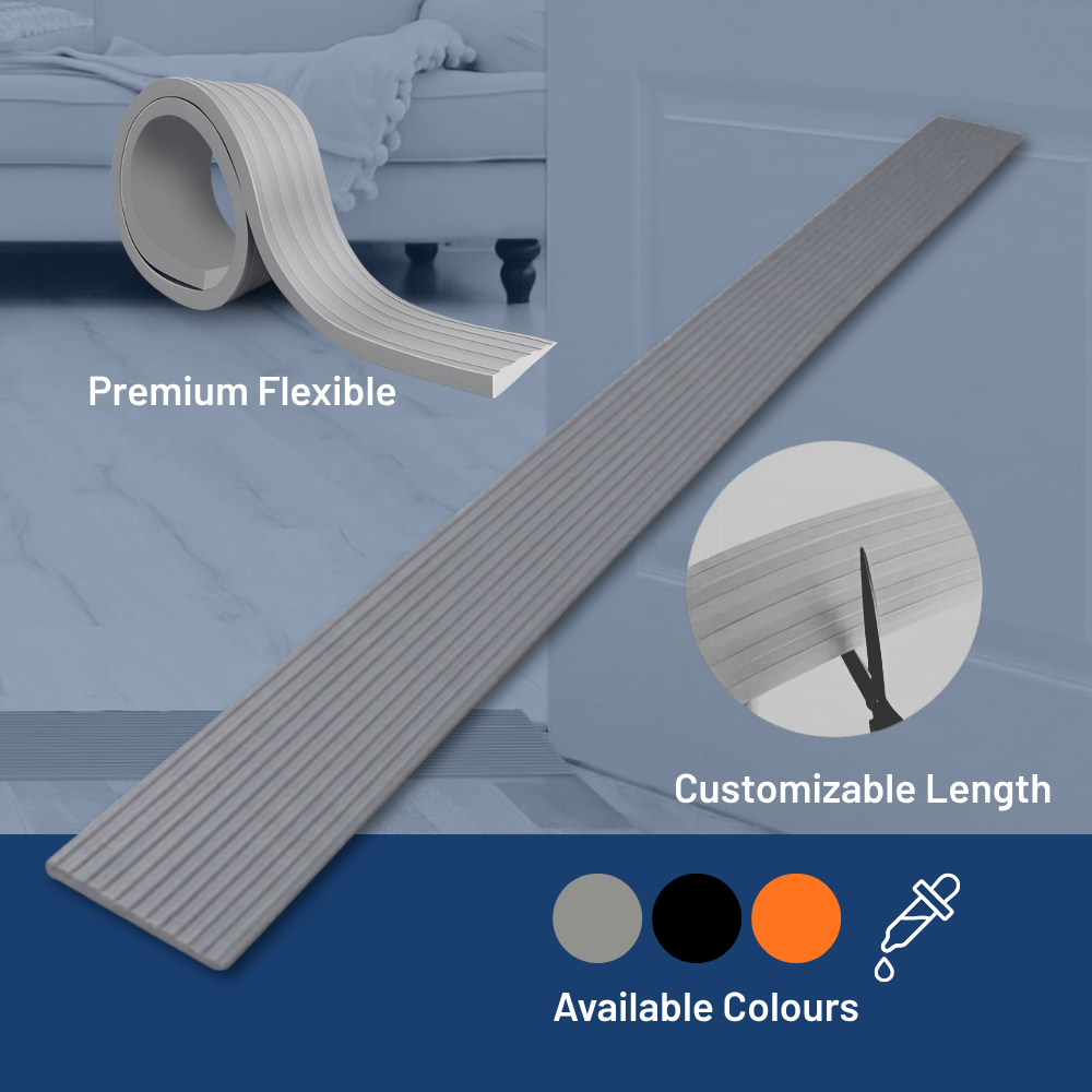 Heeve® 900mm Indoor Self-Adhesive Flexible Coloured Threshold Ramp