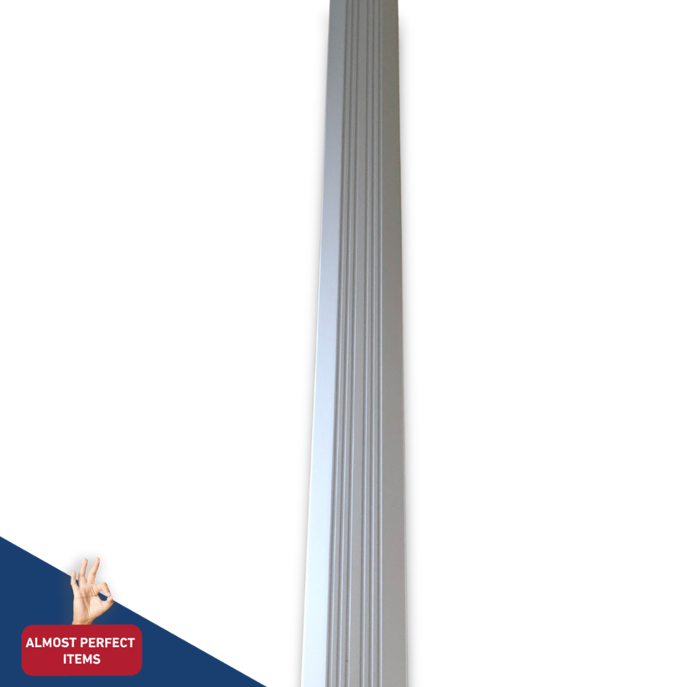 Kilargo 100mm Heavy-Duty Aluminium Threshold Plate 14mm High on white background with almost perfect logo