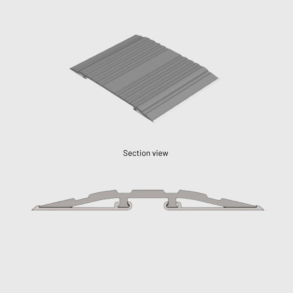 section view of Kilargo aluminium ramp