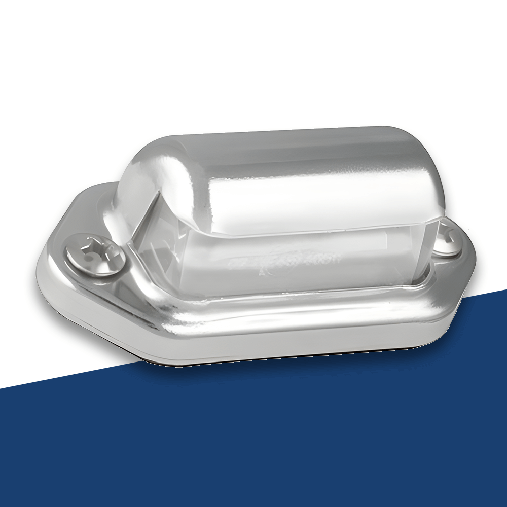 MC 12v 4-LED Chrome Plated Number Plate Lamps