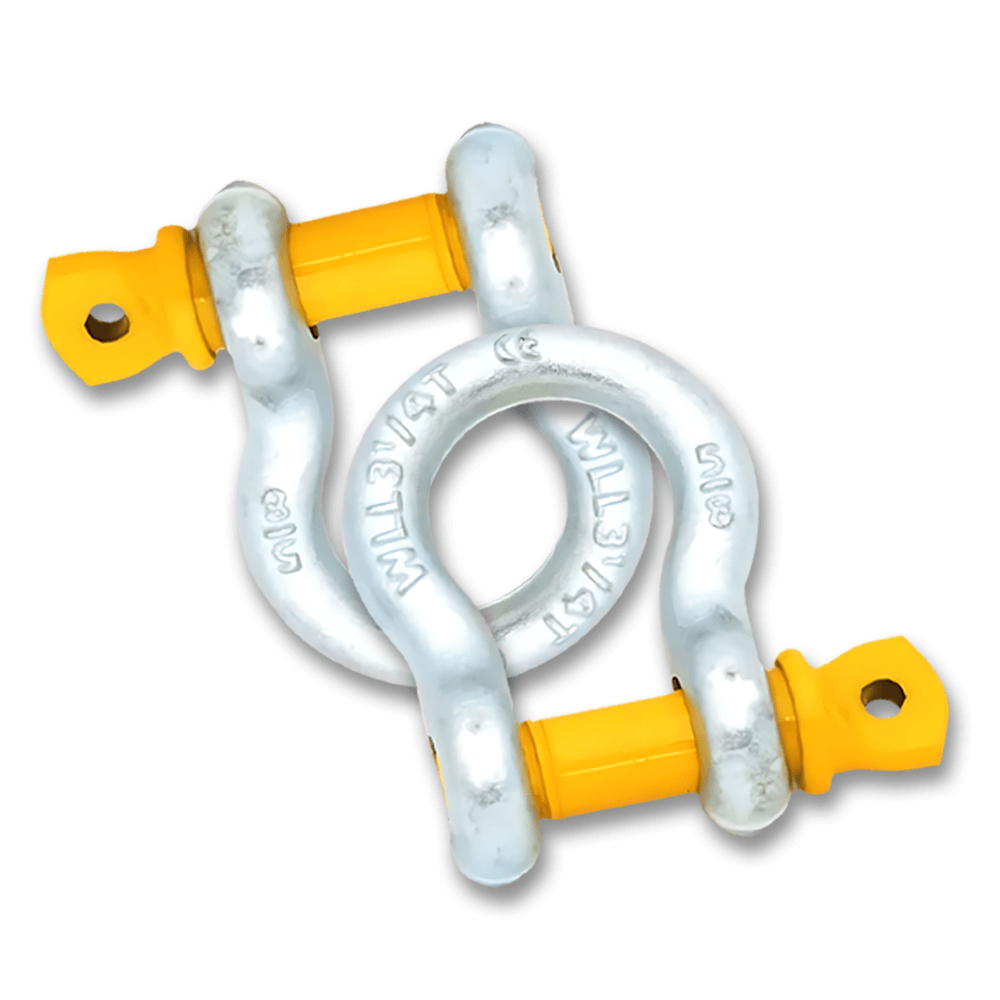 MC Steel Lifting Bow Shackle with Yellow Pins - Blister Pack