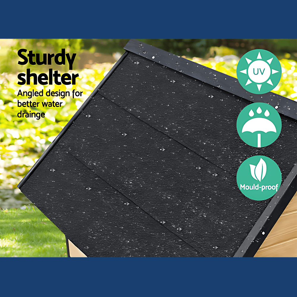 i.Pet Outdoor Wooden Dog Kennel House - Extra Large