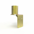 A standalone gold-coloured wall mount bracket displayed on a white background. The bracket has a durable metal construction with a cylindrical holder and pre-drilled holes for easy wall mounting.