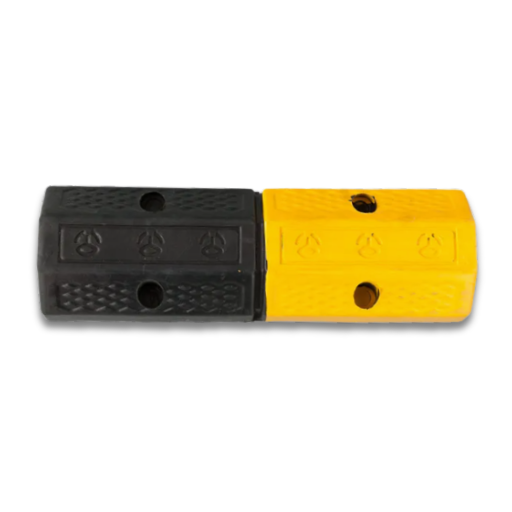 Base Guard® 500mm Rubber Wheel Stop on a white background