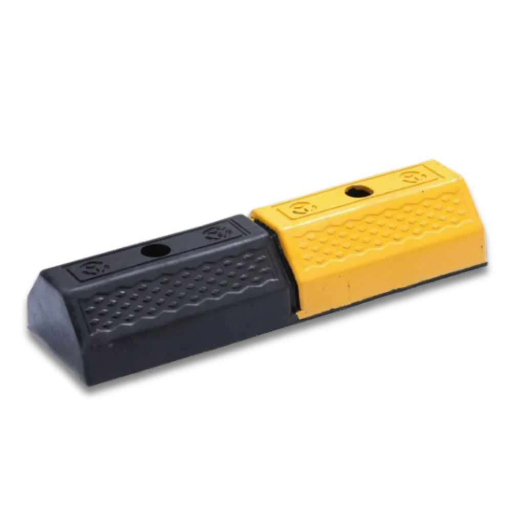 Base Guard® 500mm Rubber Wheel Stop on a white background
