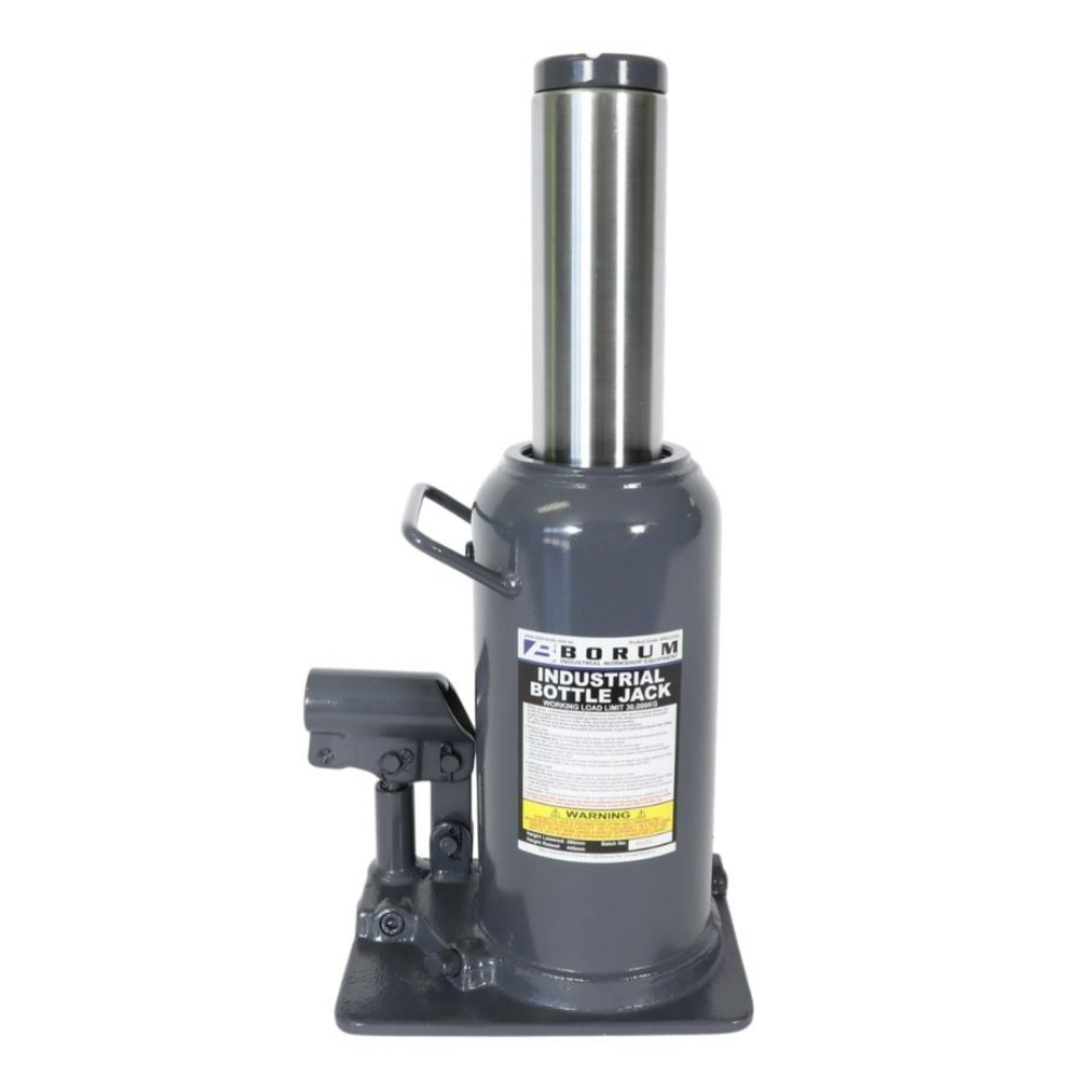 Borum Industrial Hydraulic Bottle Jack - 30 Tonne Capacity