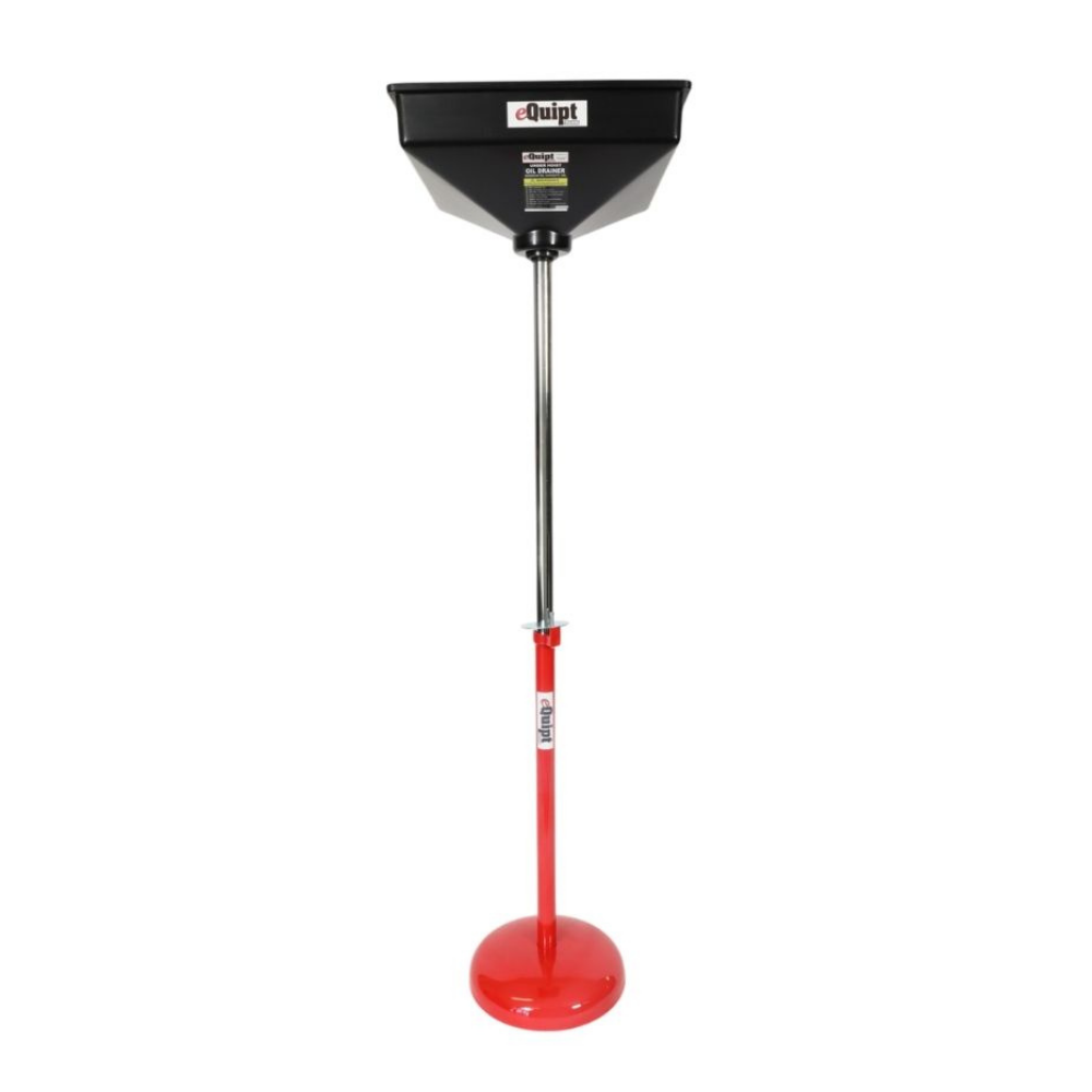 Front view of eQuipt 20L Under Hoist Oil Drainer