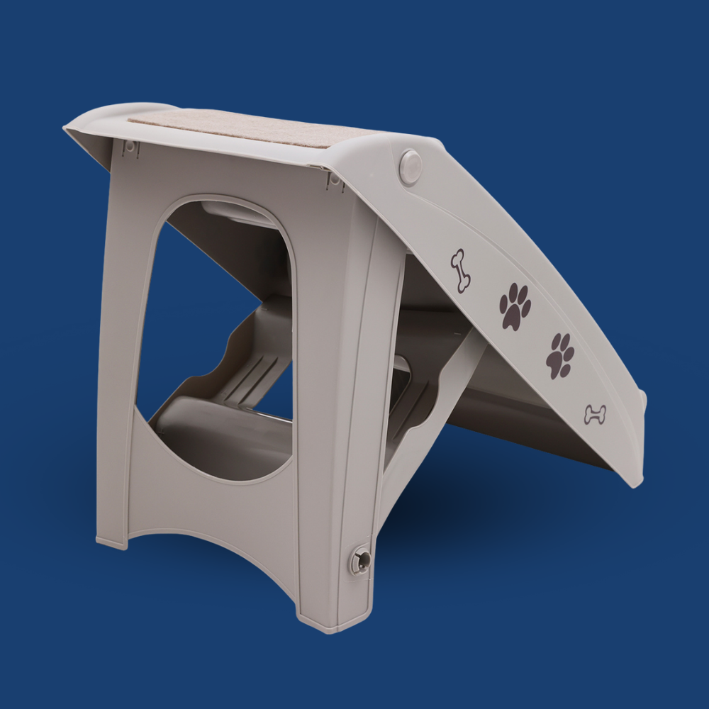 Furtastic 50cm Anti-Slip Foldable Pet Steps & Stairs - Grey