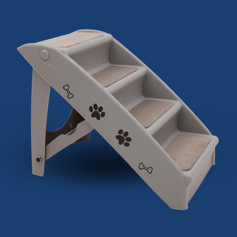 Furtastic 50cm Anti-Slip Foldable Pet Steps & Stairs - Grey