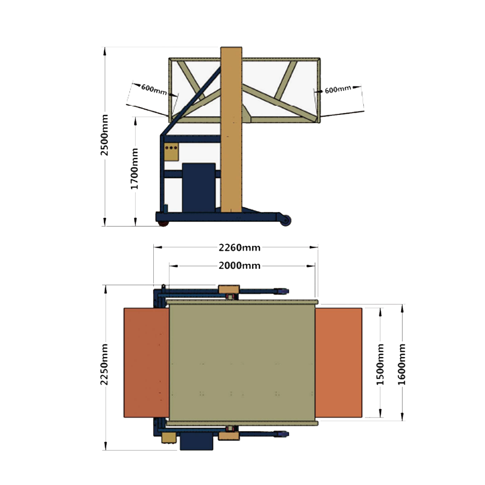 illustration of Heeve 2T Hydraulic Mobile Loading Dock Lifting Platform