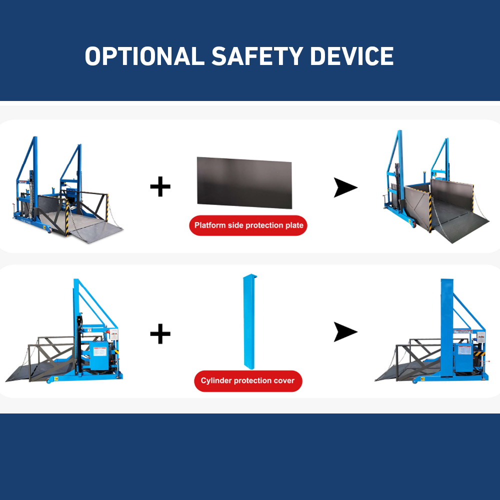 optional safety device for Heeve 2T Hydraulic Mobile Loading Dock Lifting Platform