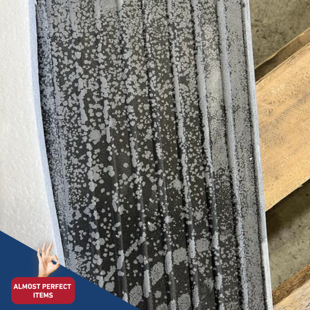 Close-up of the Heeve indoor self adhesive flexible coloured threshold ramp labeled 'Almost Perfect Items'