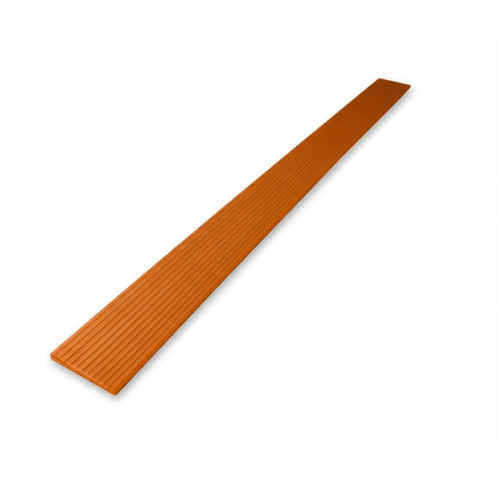 Orange angled view Heeve® 900mm Indoor Self-Adhesive Flexible Coloured Threshold Ramp