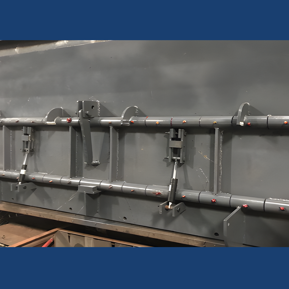 bottom view of Heeve Manual Adjustable Steel Loading Dock Edge Leveller