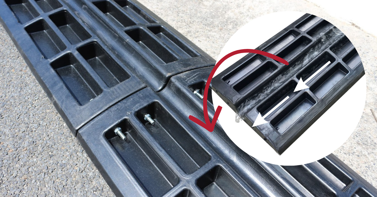 Integrated drainage channel for unrestricted water flow