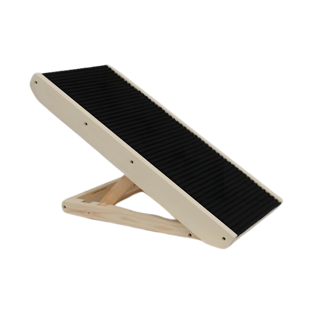Charcoal Wooden Dog Ramp For Beds & Couches