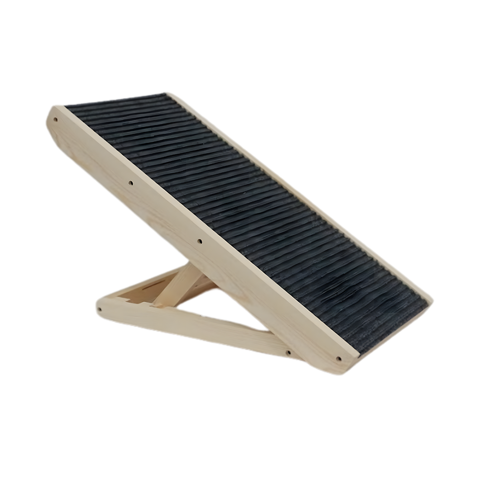 Graphite Wooden Dog Ramp For Beds & Couches