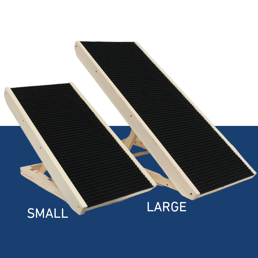 small and large size of the wooden ramp