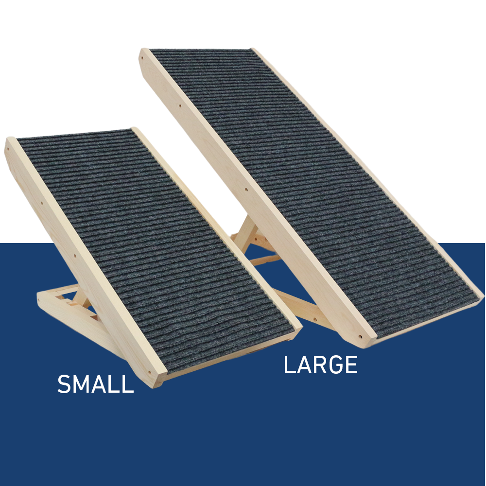 small and large size of the wooden ramp