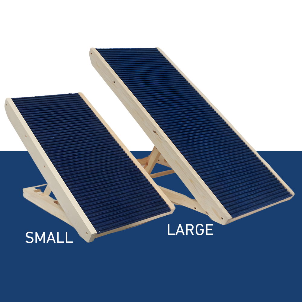 small and large size of the wooden ramp