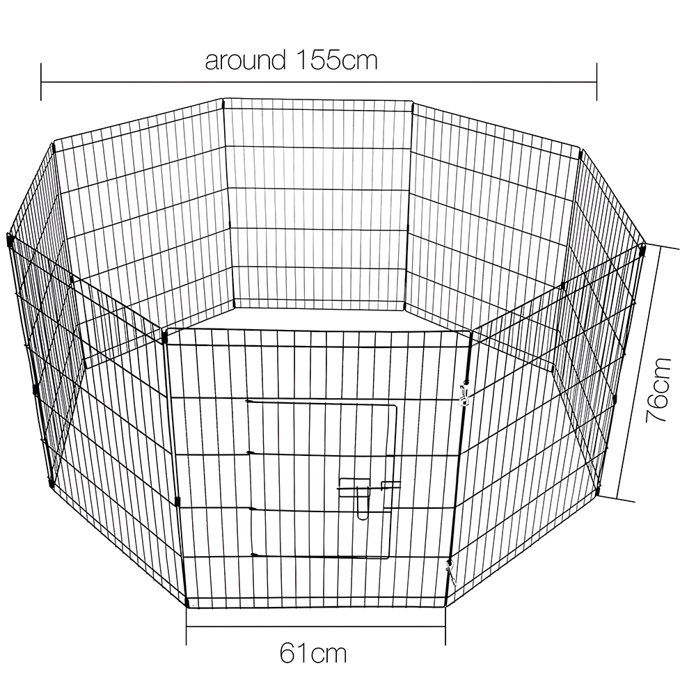 i.Pet 36inch Pet Play Pen - Black