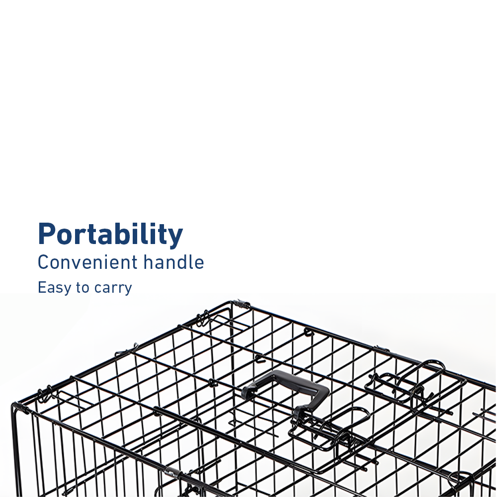 portable handle of i.Pet 42inch Pet Cage - Black
