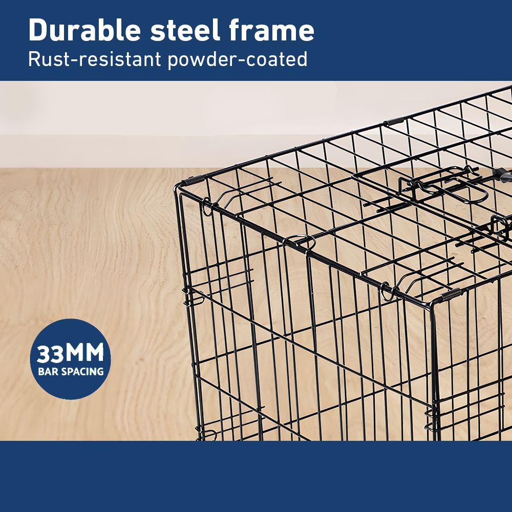 steel frame of i.Pet 48inch Pet Cage - Black