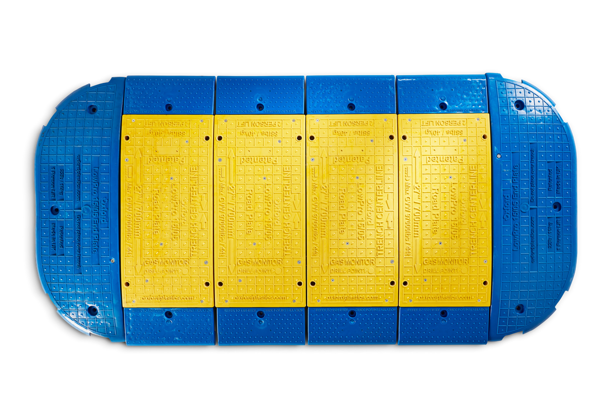 Oxford Plastics LowPro 15/05 road plate system seen from above