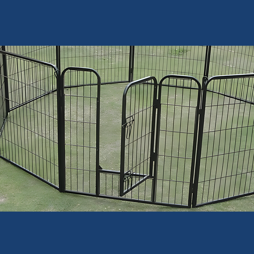 door open New Aim 10 x 1200 Tall Panel Pet Exercise Pen Enclosure