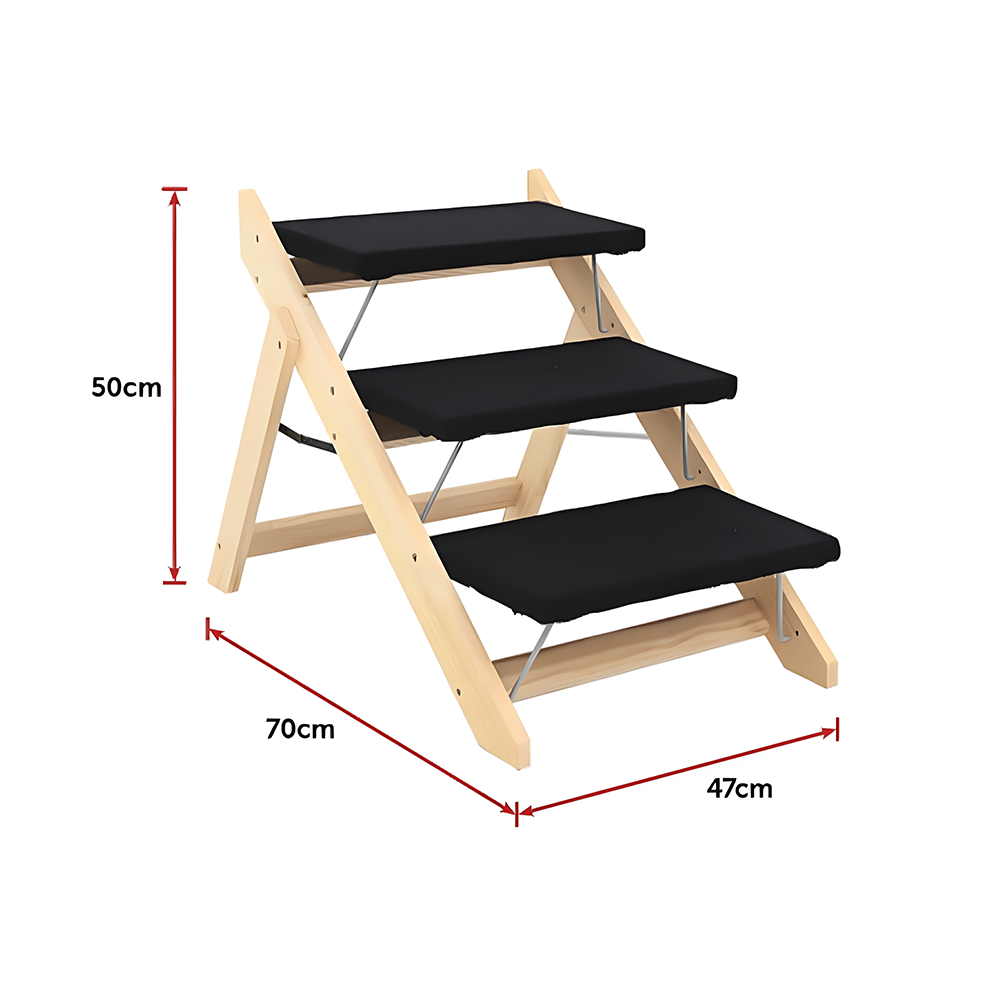 New Aim 3 Steps Portable Dog Cat Pet Stairs