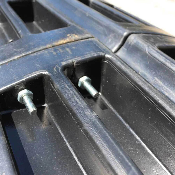 Underside view showing bolt fixings of ramp.