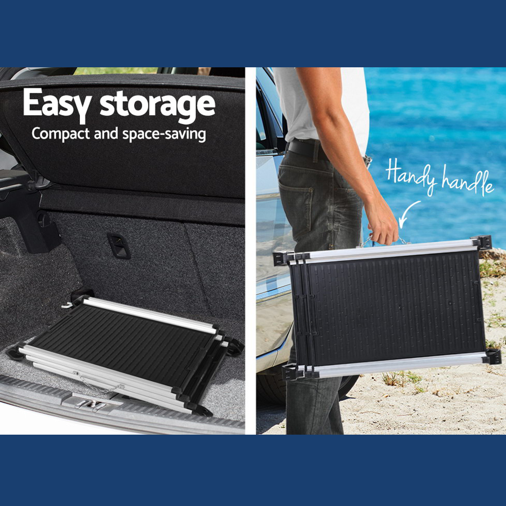 easy carry and storage i.Pet Deluxe Aluminium Telescopic Pet Ramp - Black